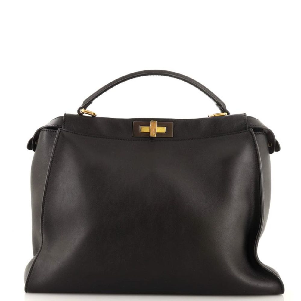 Fendi Peekaboo Bag Embroidered Leather Large Black - Picture 3 of 7